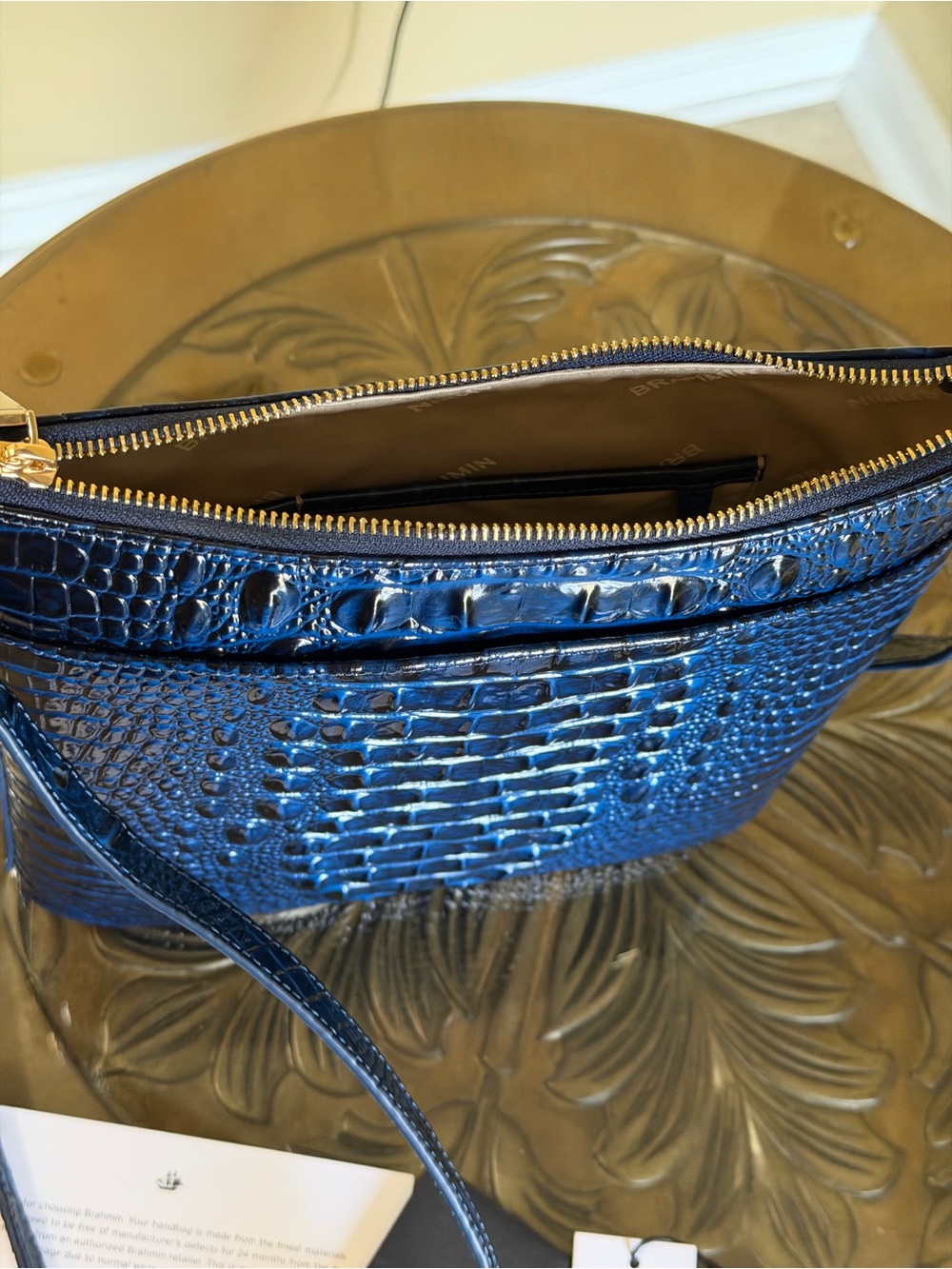 Brahmin Katie Anchor Croc-Embossed Crossbody Bag - Picture 15 of 16